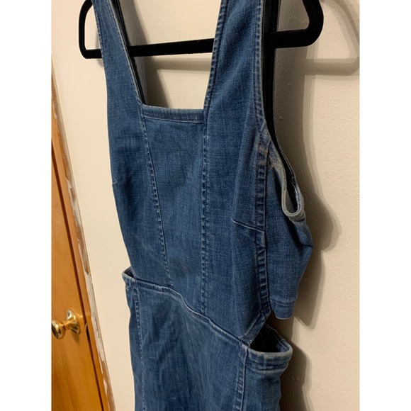 Madewell Denim Cutout Sheath midi Dress Blue Size 4 - Picture 1 of 5